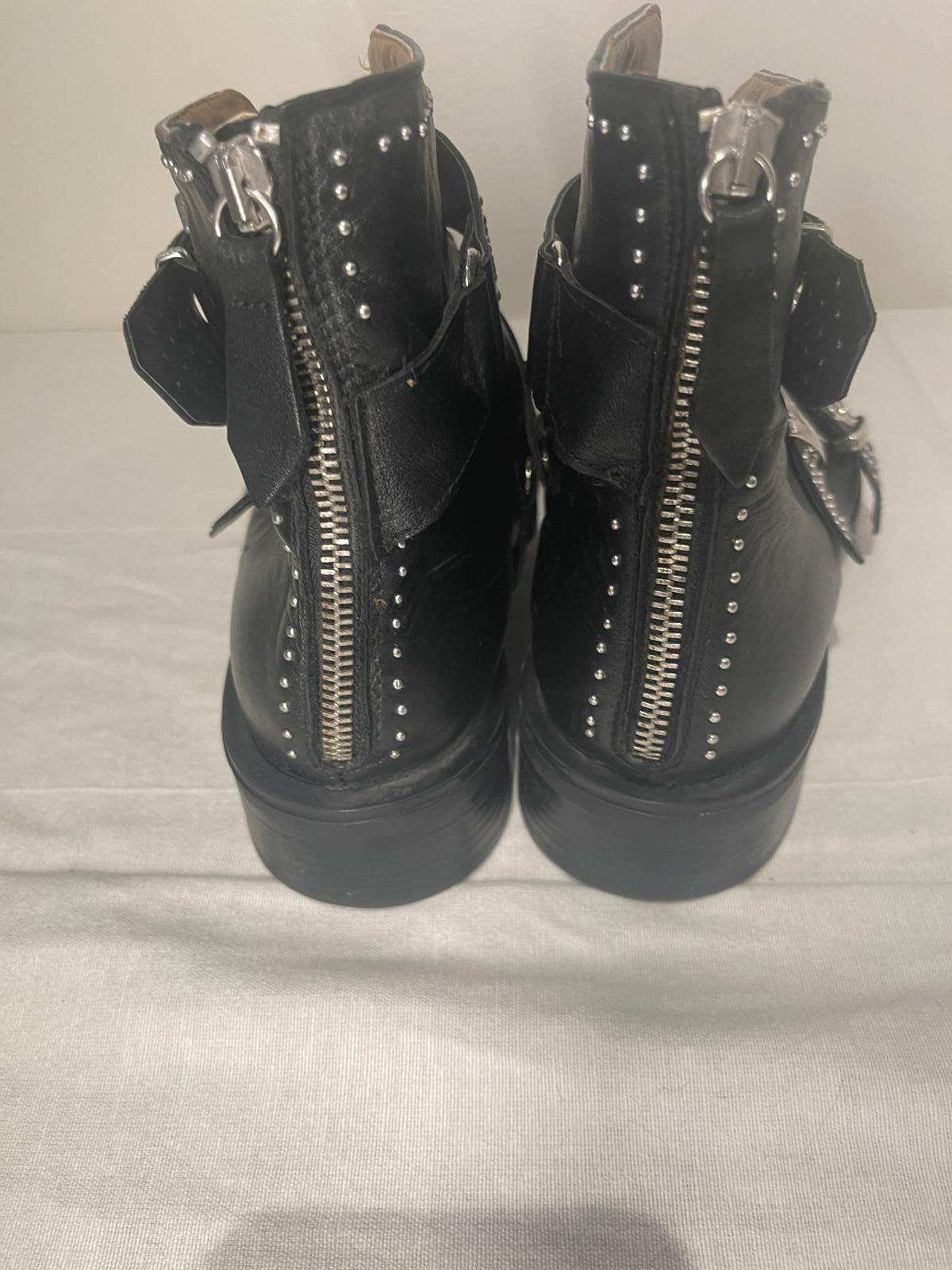 Zara Zara black studded boots Size US 10 / IT 40 - 4 Thumbnail