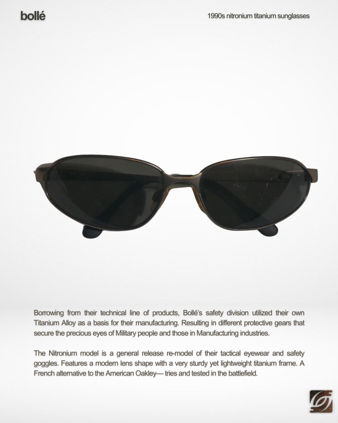 Vintage Bollé 1990s Nitronium Titanium Sunglasses Size ONE SIZE - 1 Thumbnail