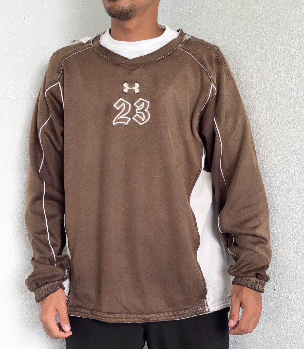 Under Armour Trashed Distressed & Sunfaded Under Armour Long Sleeve Punk Size US XL / EU 56 / 4 - 2 Thumbnail
