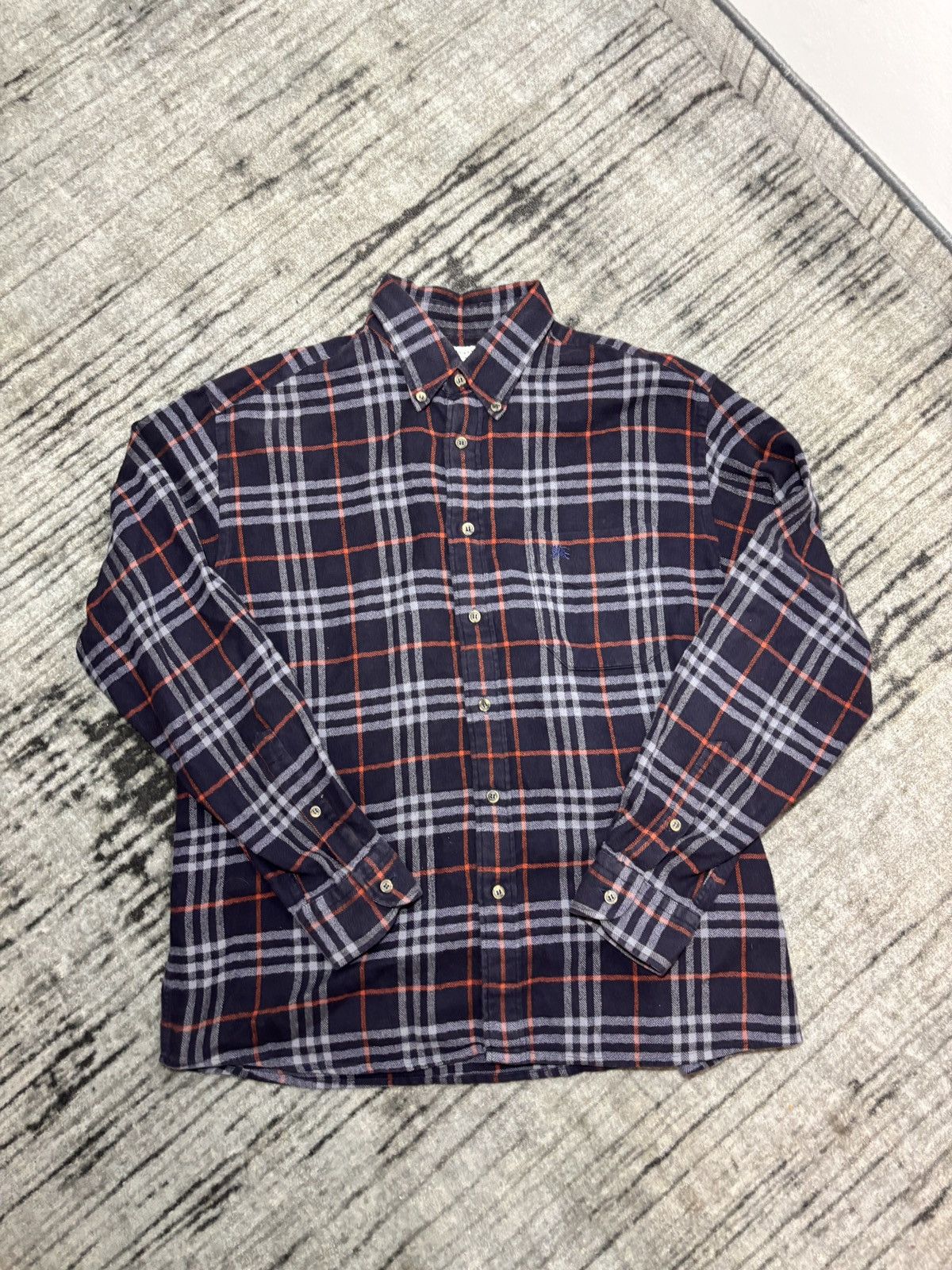 Vintage burberry flannel sales
