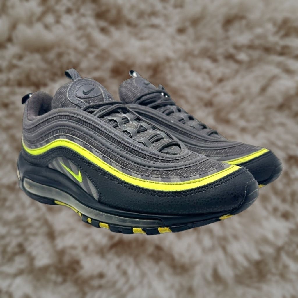 Air Max 97 Grey Yellow Nike Air Max 97 Running Sneakers Mens