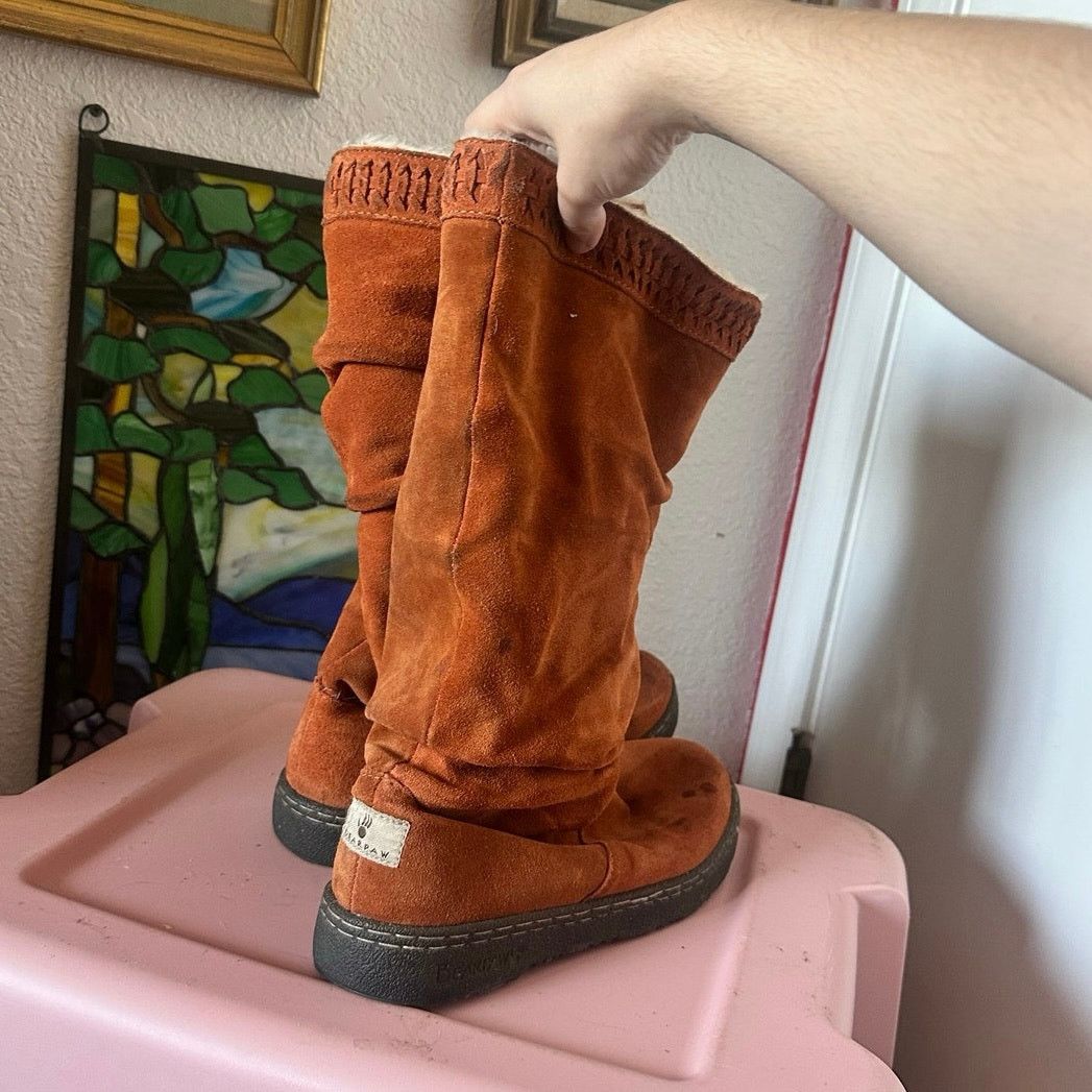 Other bearpaw orange calve length winter boots shoes Size US 8.5 / IT 38.5 - 2 Thumbnail