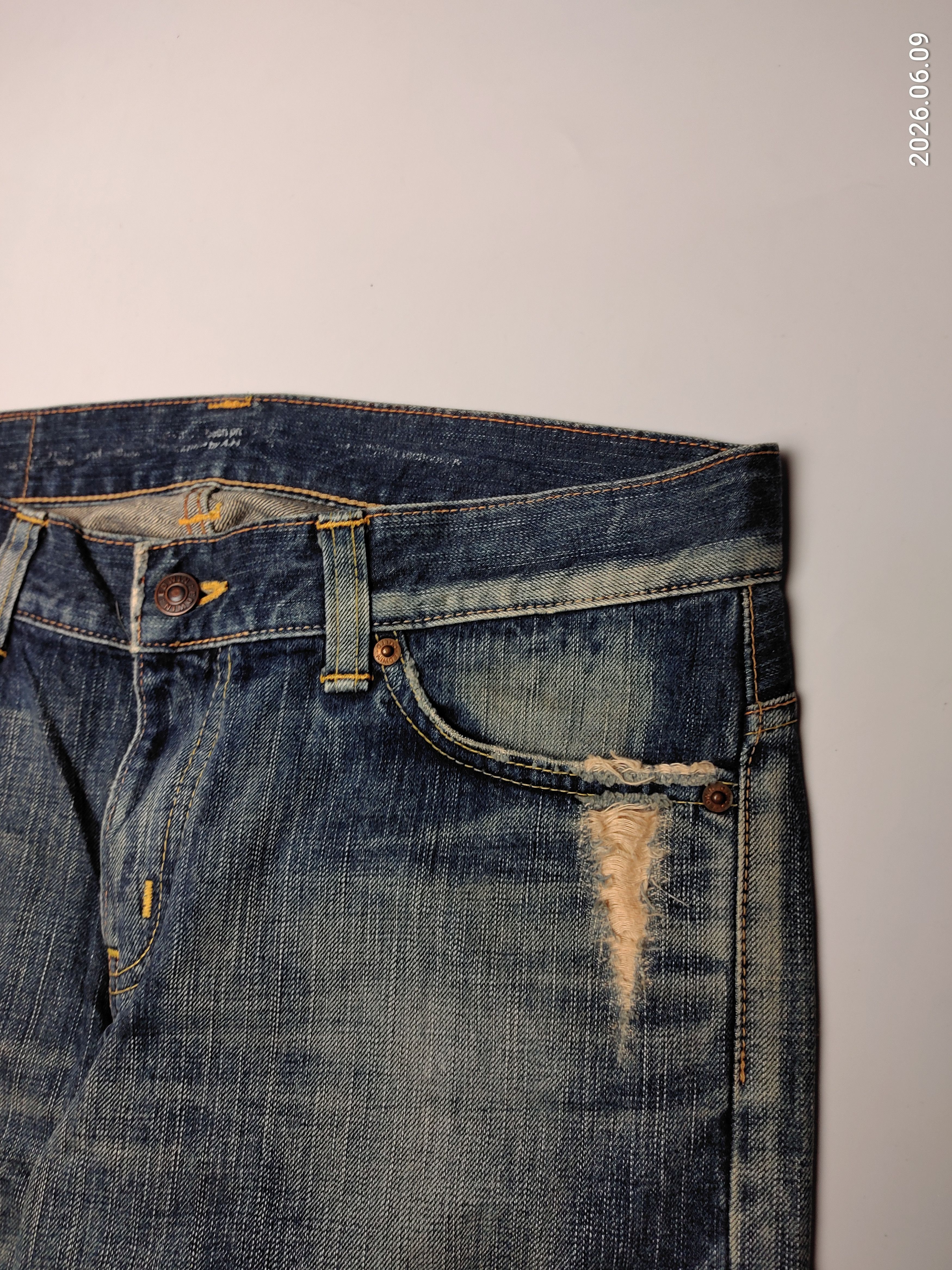 Vintage 2000s Edwin 503 Japanese Bootcut Denim distressed
