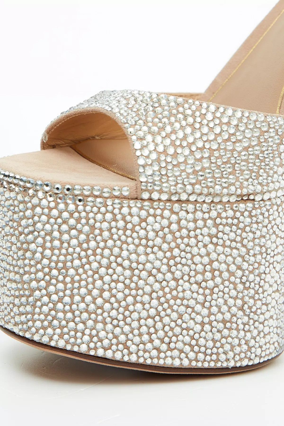 Valentino o1s1wg111125 Tan-Go Platform Sandals in Silver Size US 9 / IT 39 - 2 Thumbnail