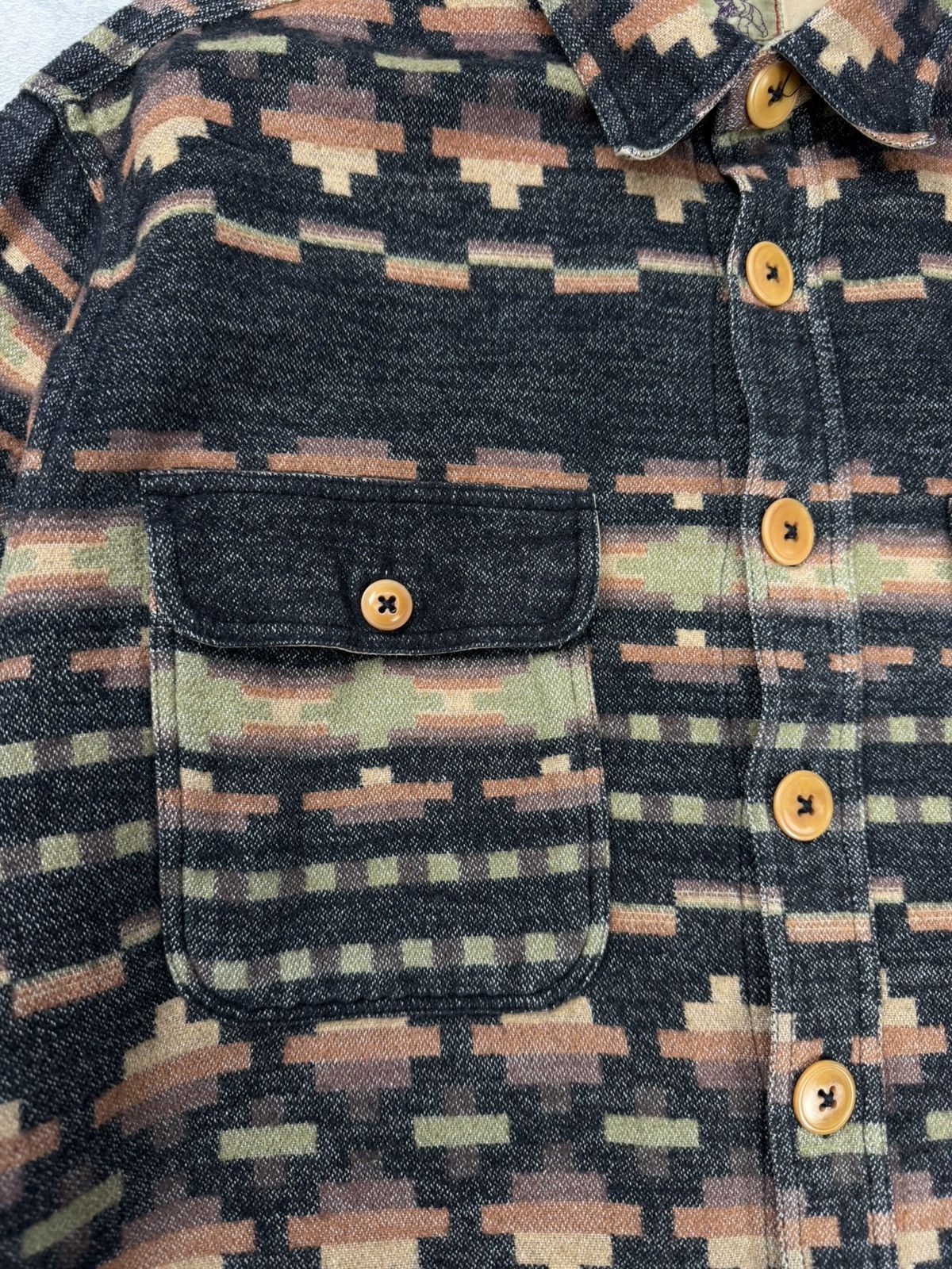 Prps PRPS Aztec Pattern Work Long Sleeve Shirt Size L Size US L / EU 52-54 / 3 - 7 Thumbnail