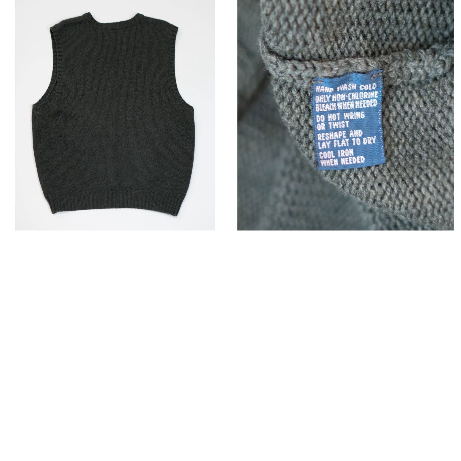 Polo Ralph Lauren VINTAGE Polo Ralph Lauren Knit Sweater Vest Mens XL Gray 100% Cotton 80s 90s Size US XL / EU 56 / 4 - 9 Thumbnail