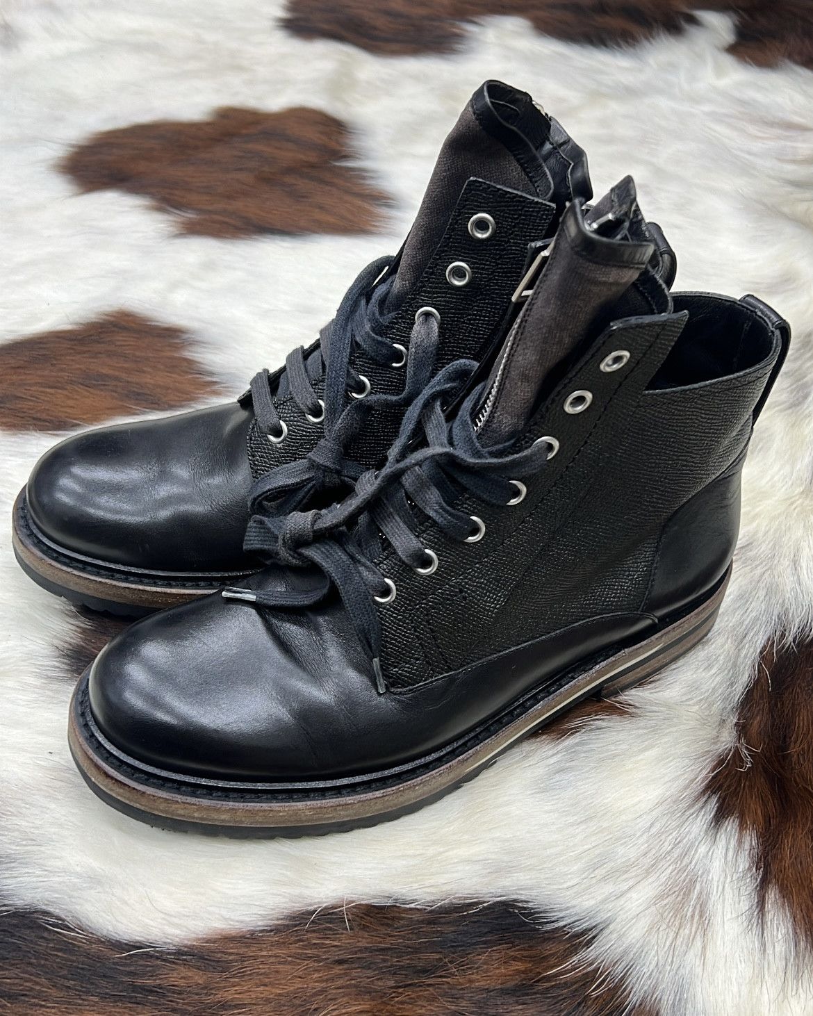 Dior Dior Homme 12SS Military Combat ZipUp Boots Size US 6.5 / EU 39-40 - 4 Thumbnail