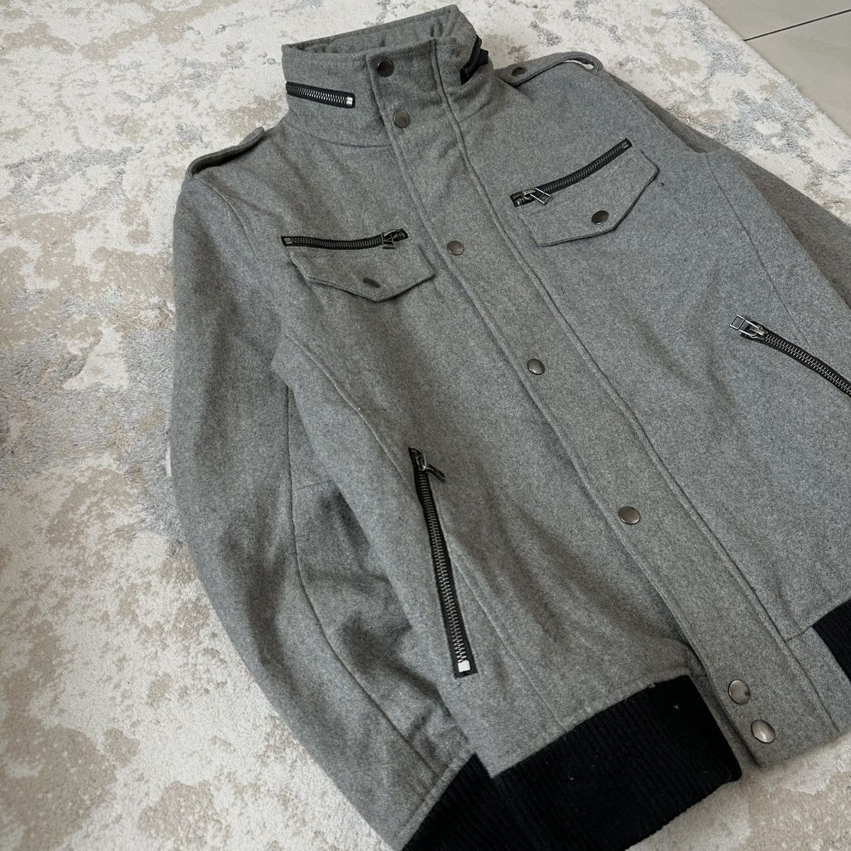 Tornado Mart rare 00s SEMANTIC DESIGN archive military wool bomber jacket Size US L / EU 52-54 / 3 - 2 Thumbnail
