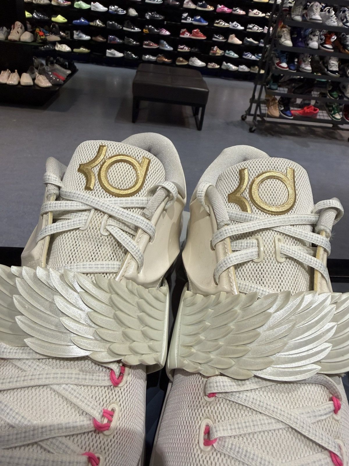 Nike Size 12 - Nike KD 7 Aunt Pearl White Size US 12 / EU 45 - 6 Thumbnail