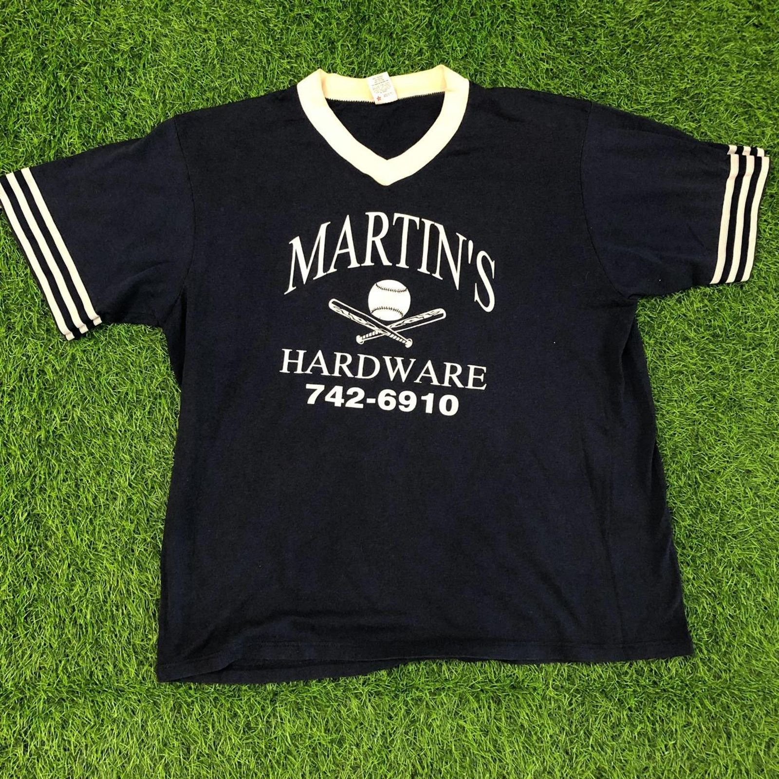 Other Navy ‘Martins Hardware’ Graphic Baseball Tee Size XL / US 12-14 / IT 48-50 - 1 Thumbnail