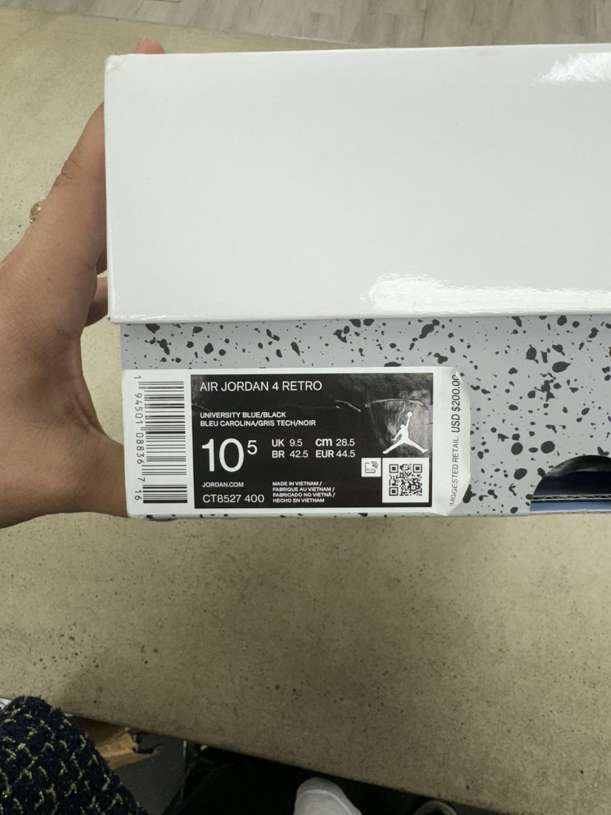 Jordan Brand × Nike AJ 4 University blue NEW! (DISCOLORED) Size US 10.5 / EU 43-44 - 8 Thumbnail