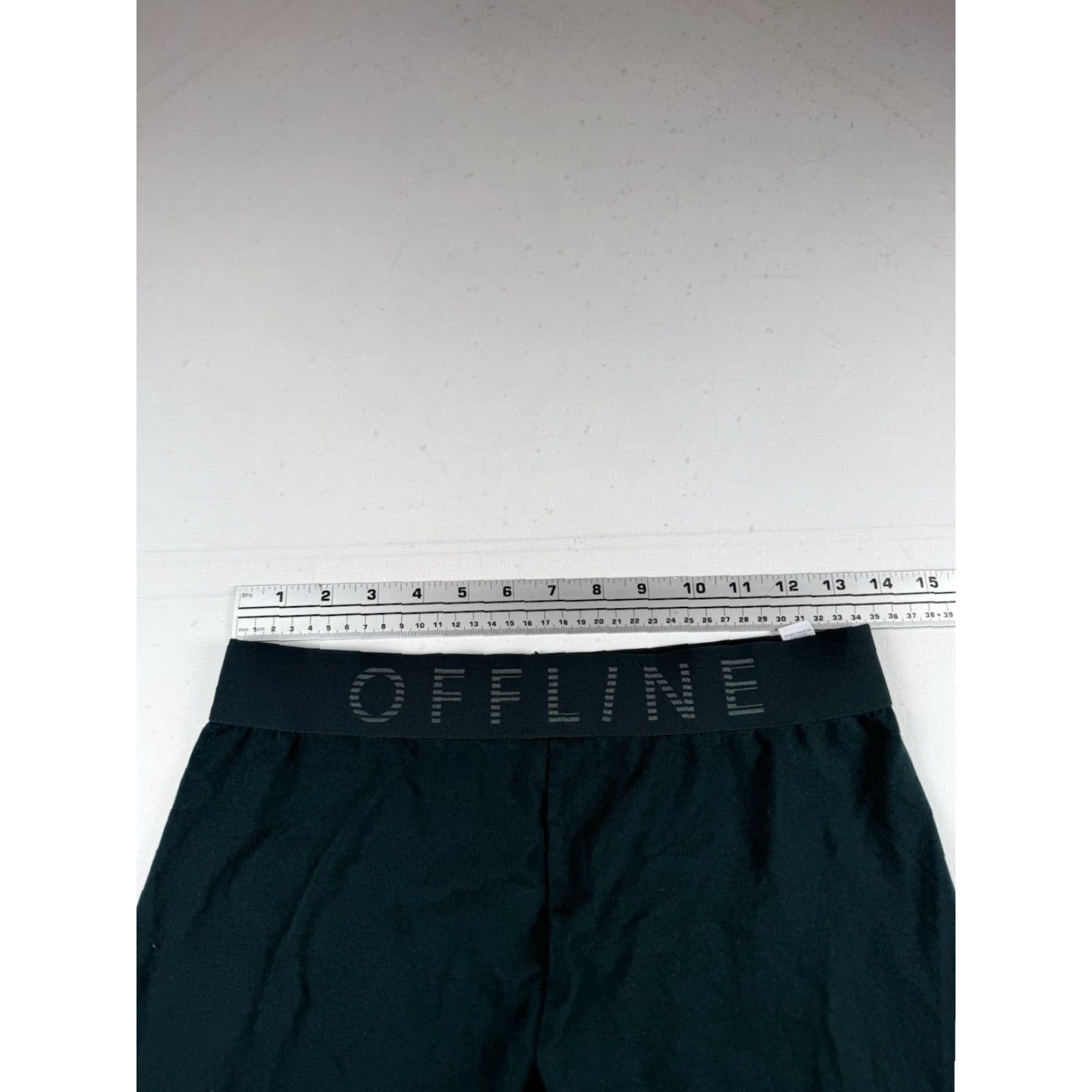Vintage Aerie Leggings Womens Regular Rise Green L Green Solid Ankle Size Large OG Offline OG Legging Leggings Womens L Green 90s? Size 36" / US 14 / IT 50 - 4 Thumbnail