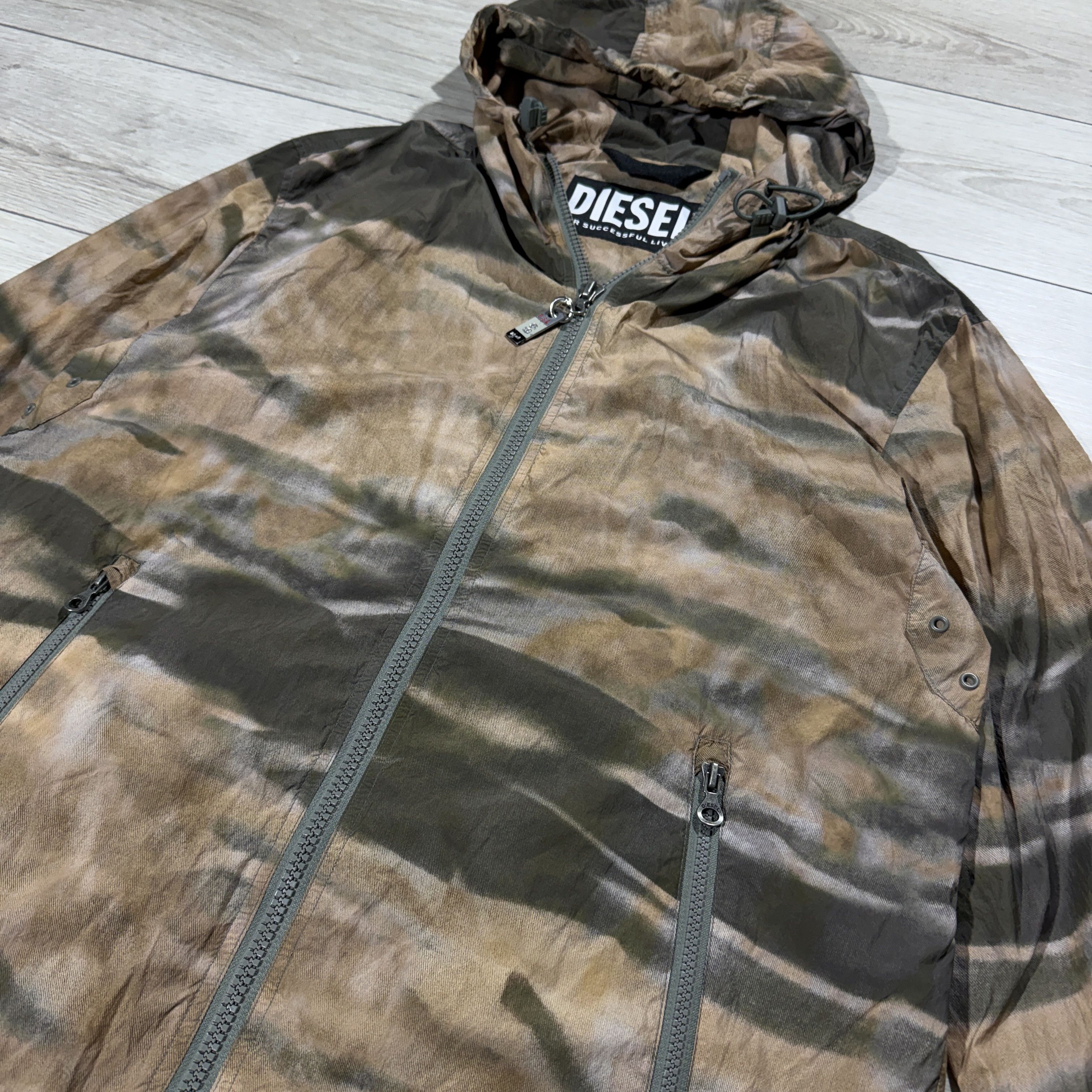 Diesel Neylon Diesel J-Warrett-CMF Camo Windbreaker Jacket Fits L Size US L / EU 52-54 / 3 - 4 Thumbnail