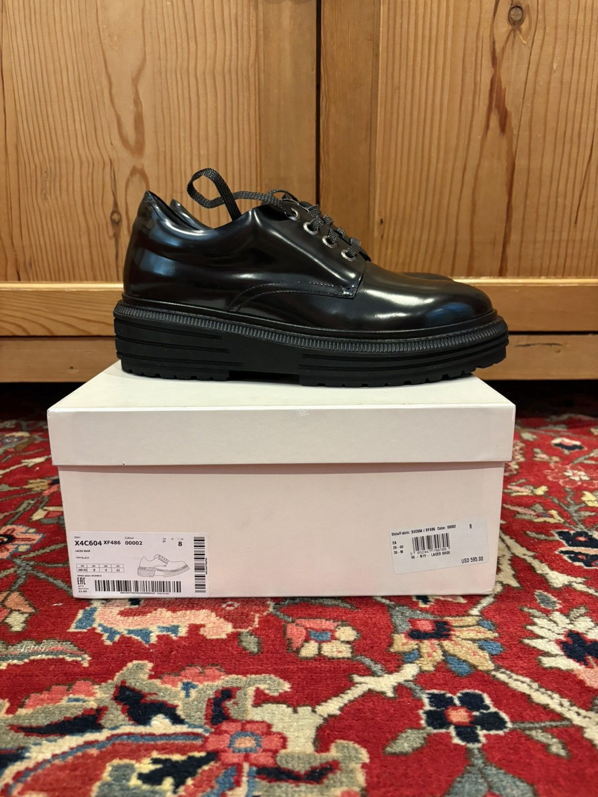 Emporio Armani Armani Black Patent Leather Dress Shoes Size US 9 / EU 42 - 8 Thumbnail