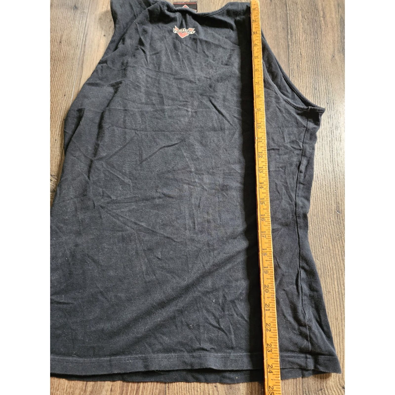 Logo 7 Womens Victory Tank Top Racerback Biker Motorcycles Logo Rhinestone L Black Sleeveless Size L / US 10 / IT 46 - 2 Thumbnail