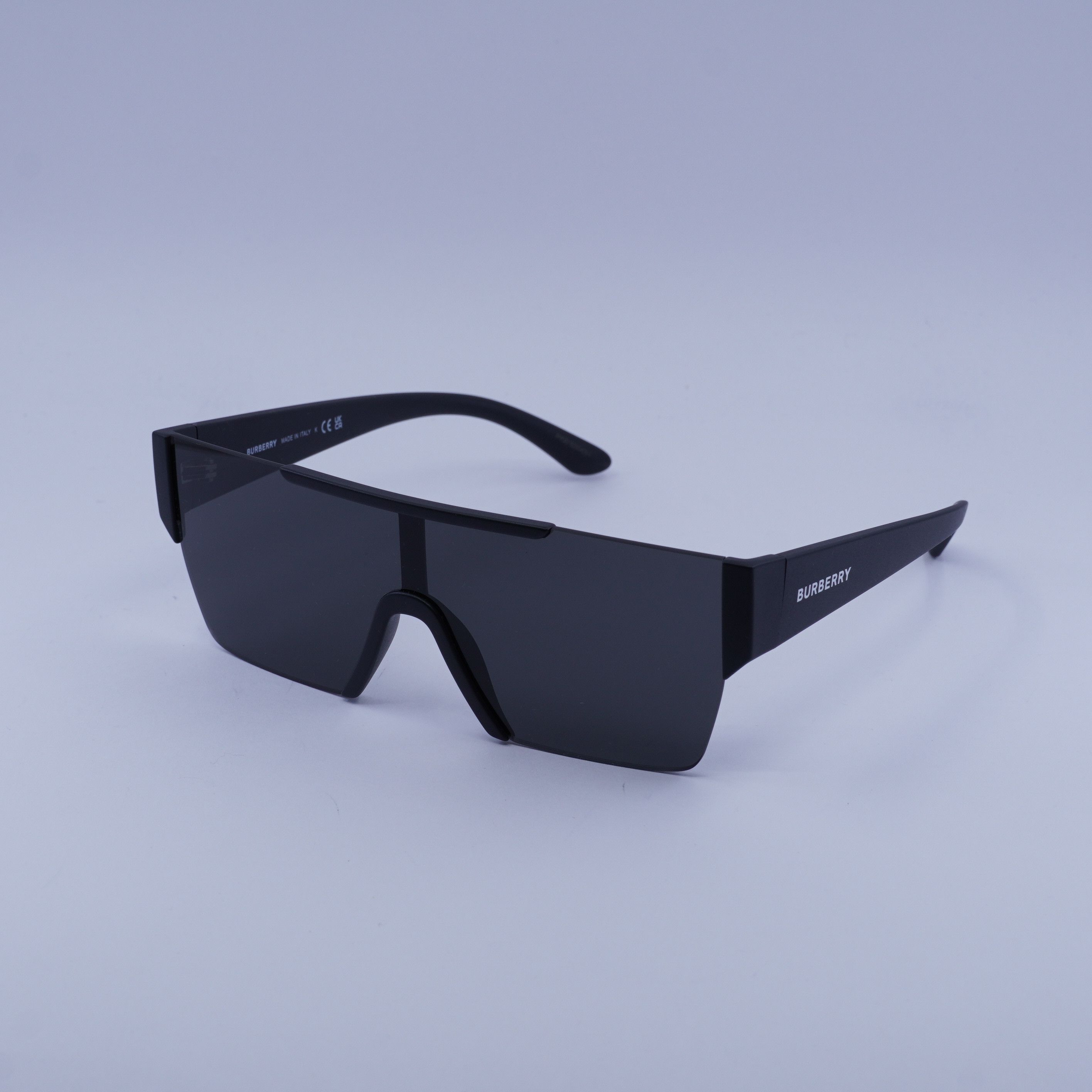 Burberry Burberry BE4291 3464/87 Shield Sunglasses Matte Black Frame Size ONE SIZE - 7 Thumbnail