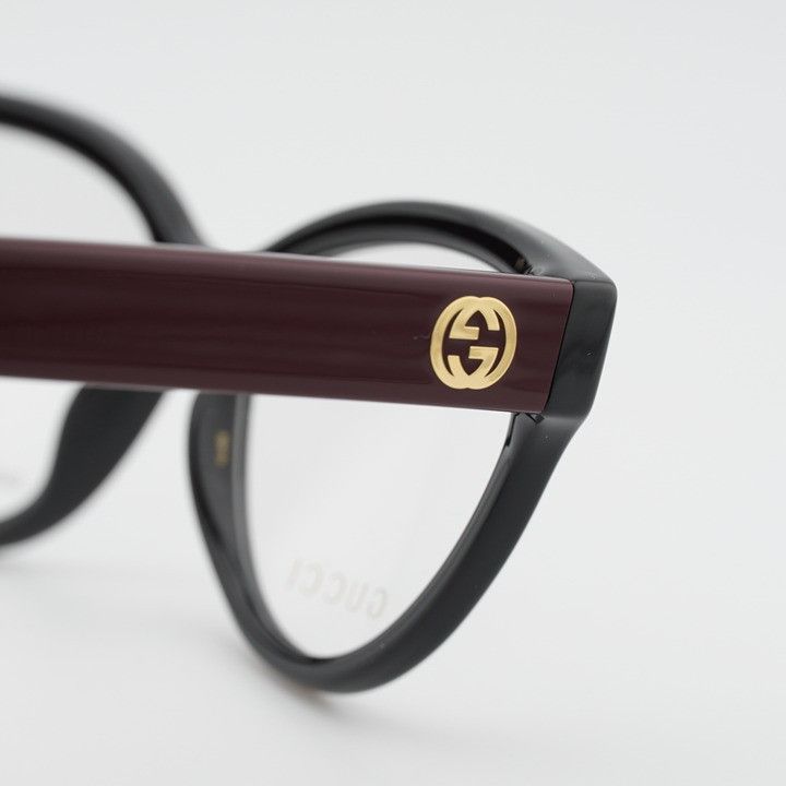 Gucci Gucci GG1581O 005 Eyeglasses Black 55mm Cat Eye Frame Size ONE SIZE - 7 Thumbnail