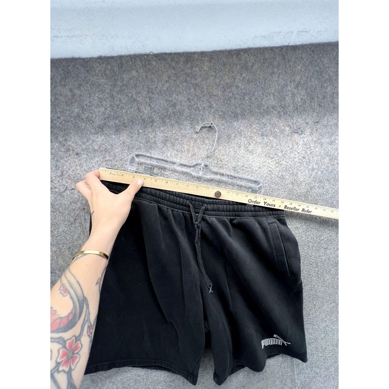 Puma Puma Sweat Shorts Mens XL Black Fleece Gym & Training 9 Inseam Logo Size US 36 / EU 52 - 4 Thumbnail