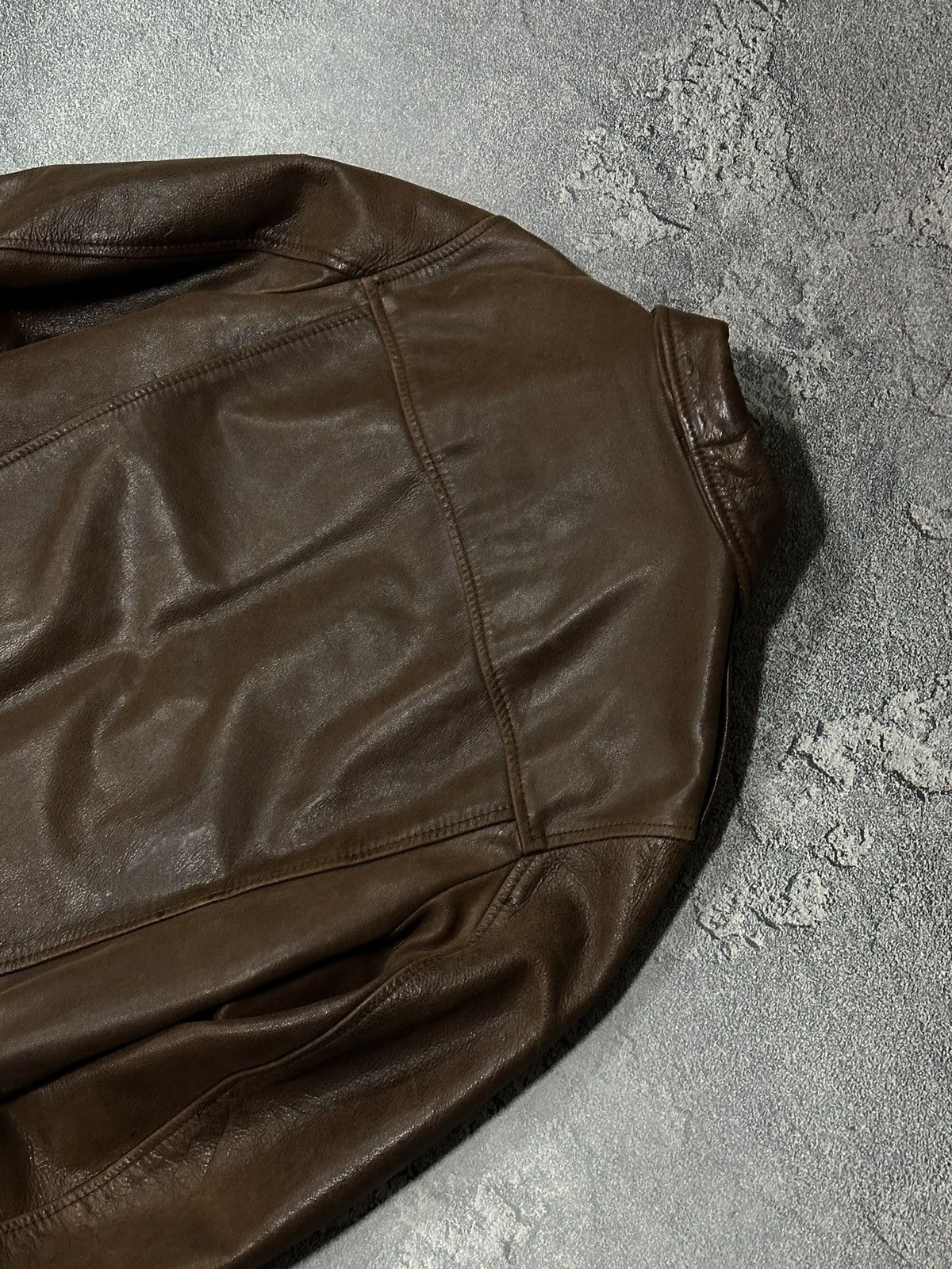 Harley Davidson Vintage Harley Davidson Heavy Leather Biker Jacket Brown L Size US L / EU 52-54 / 3 - 23 Thumbnail