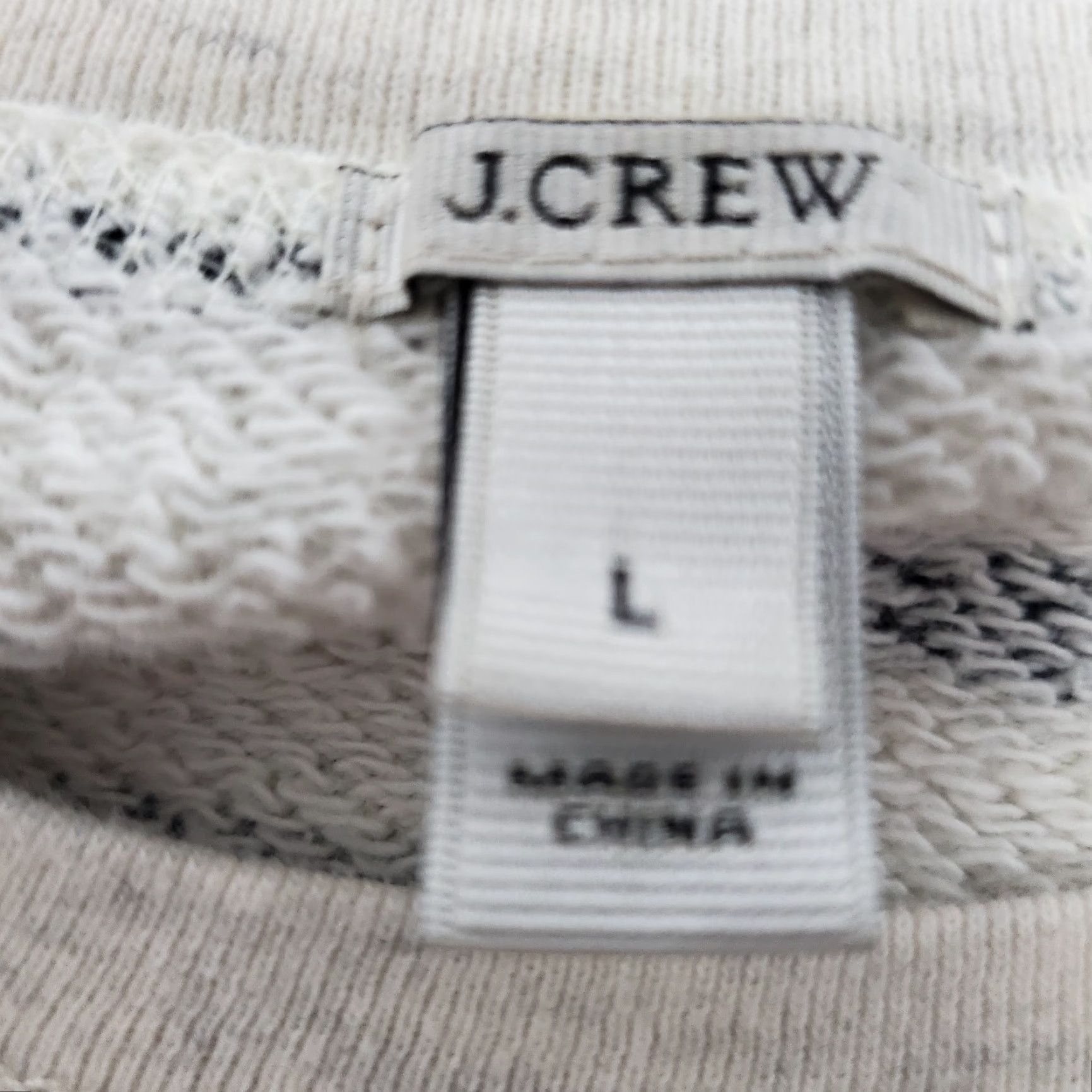 J.Crew J Crew Sweatshirt Women Large Beige Black Striped Cheers Graphic Print Nautical Size L / US 10 / IT 46 - 3 Thumbnail