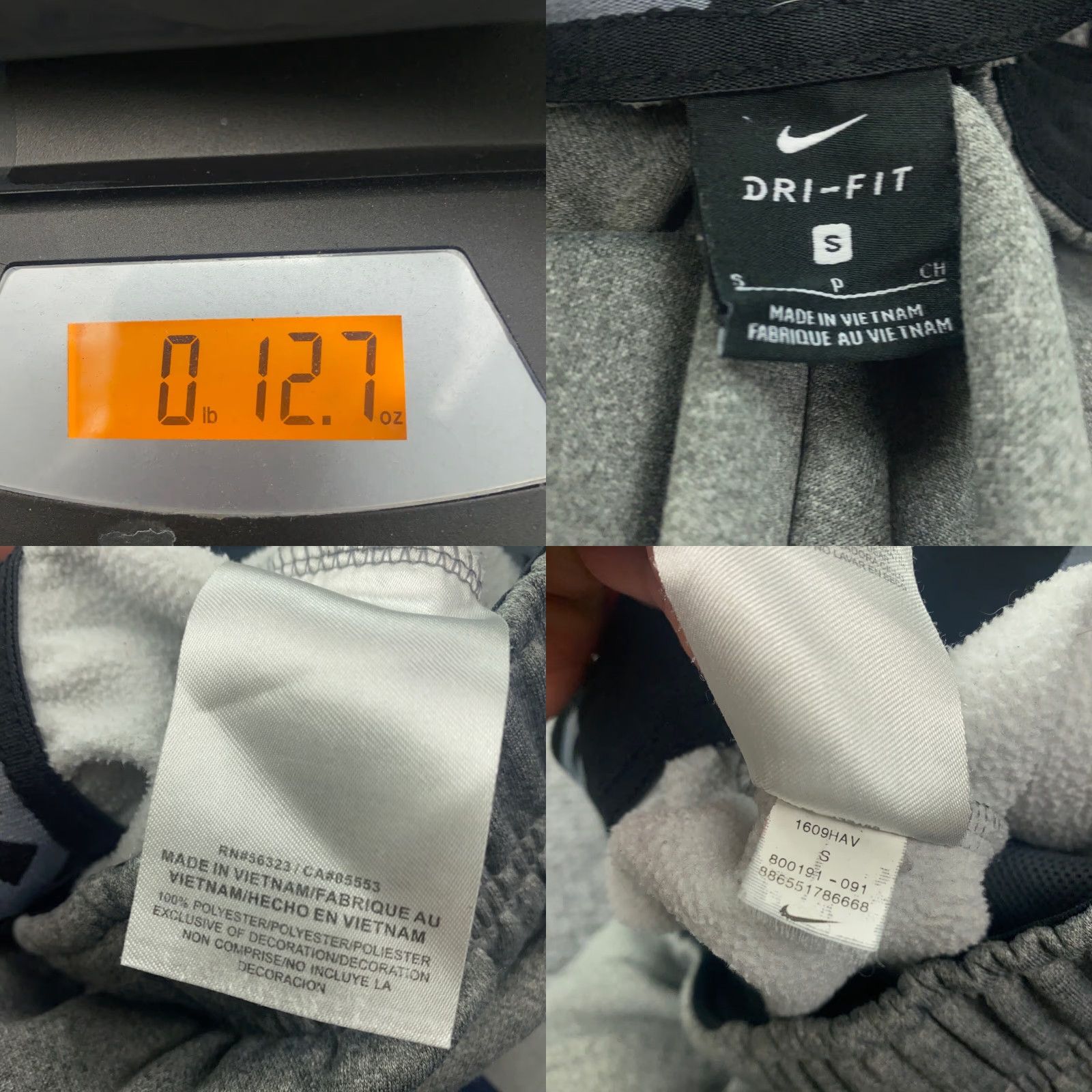 Nike Nike Therma Sweatpants Mens S Gray Elastic Waist Pockets Athletic Fit Jogger 800191 Size US 29 - 8 Thumbnail