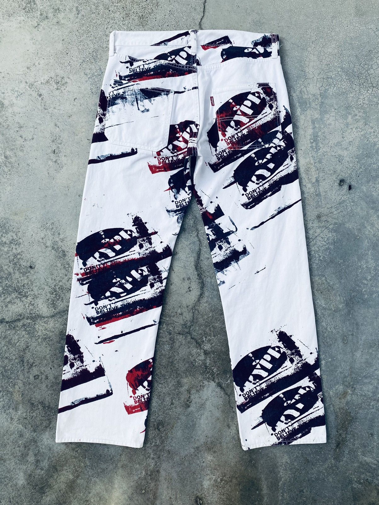 Japanese Brand Vintage 90s Ozone Rocks Painter Denim Pants Size US 32 / EU 48 - 2 Thumbnail