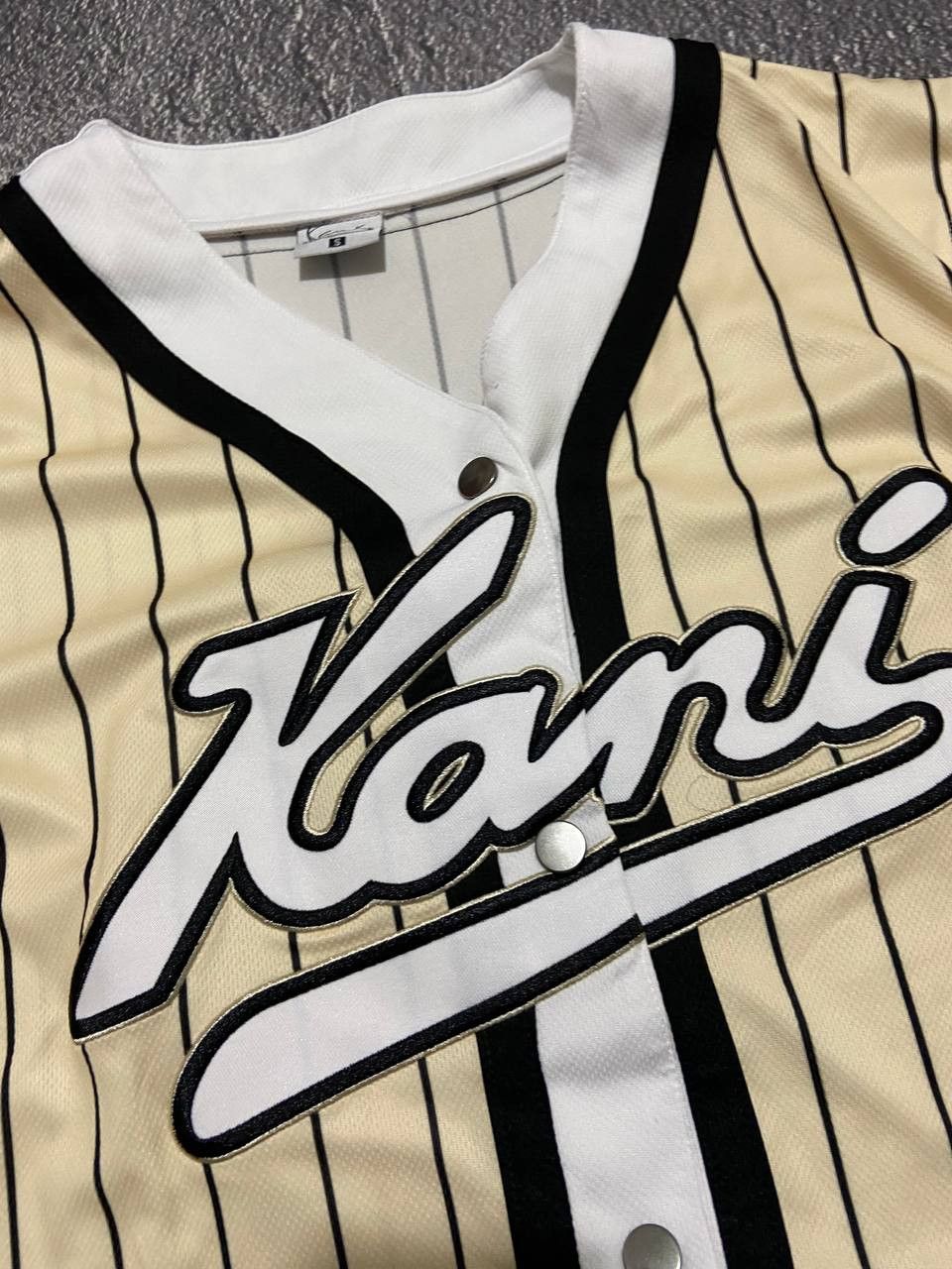 Karl Kani Karl Kani Pinstripe print Baseball shirt Size US S / EU 44-46 / 1 - 2 Thumbnail