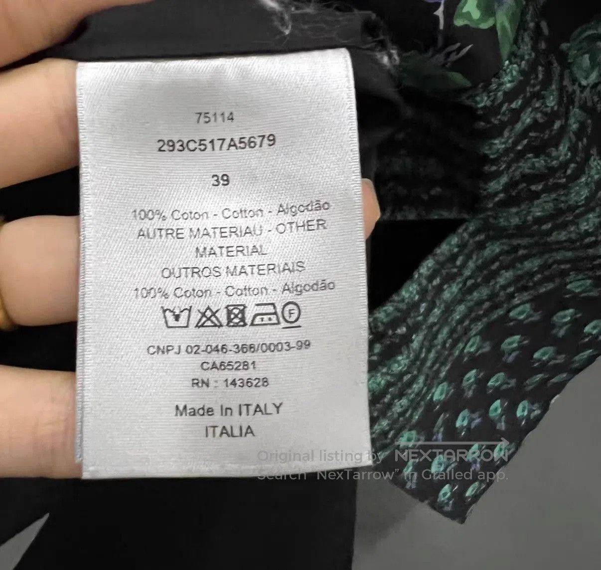 Dior Green Floral Print Short Sleeve Button-Up Shirt. Size US M / EU 48-50 / 2 - 5 Thumbnail
