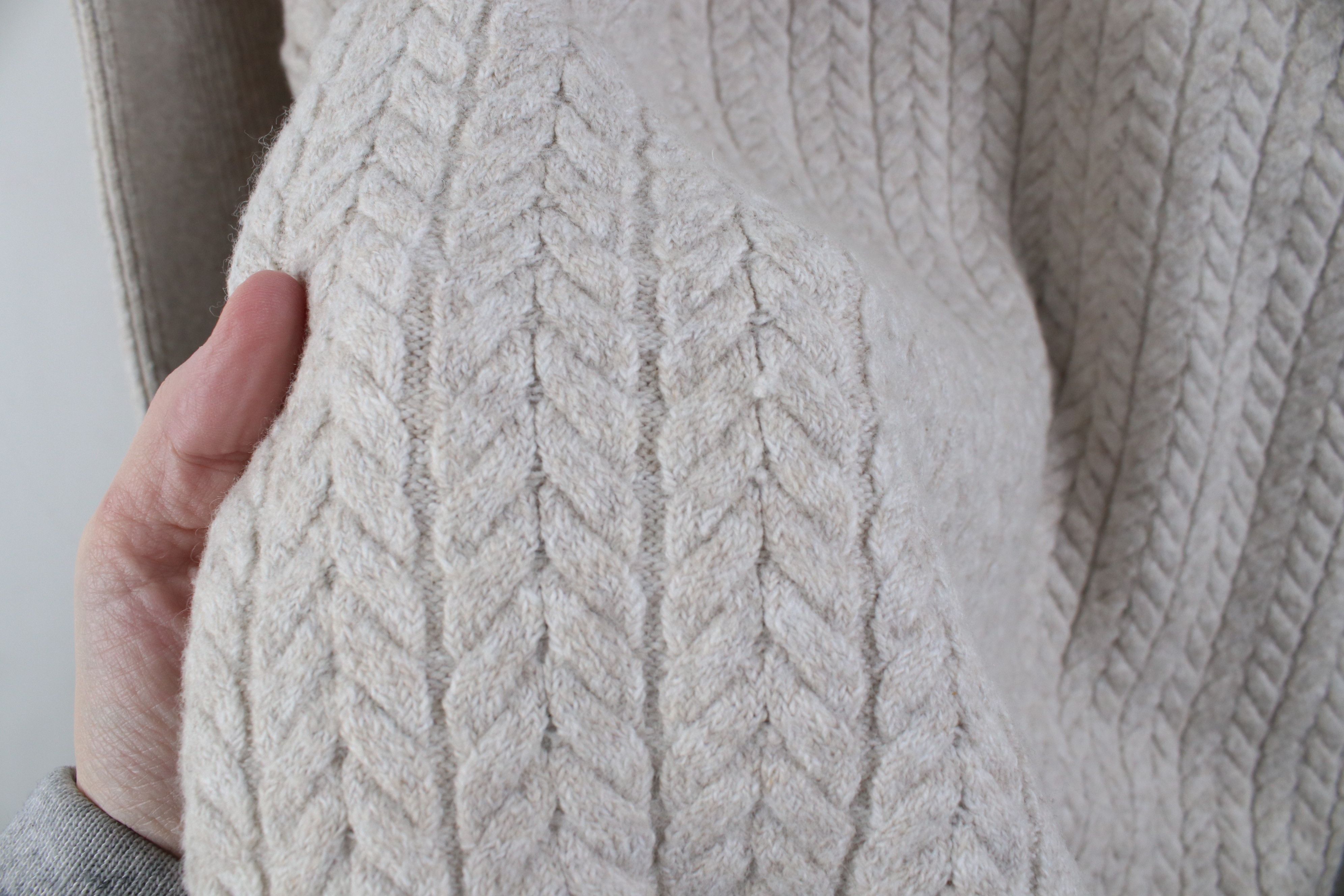 Esprit Vintage Y2K Esprit Blend Ribbed Cable Knit Sweater Stone Size US XL / EU 56 / 4 - 4 Thumbnail