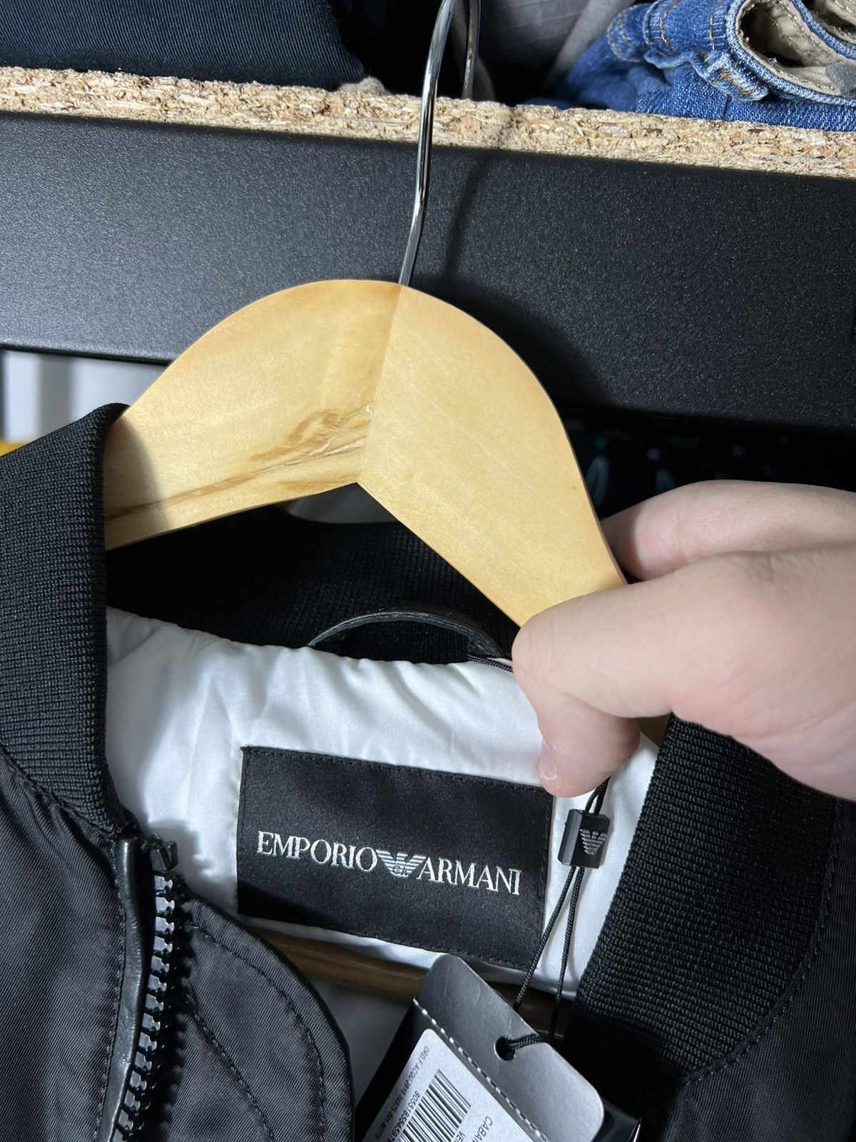 Emporio Armani 🖤 NWT Emporio Armani Reversible Leather Bomber — Black Size US M / EU 48-50 / 2 - 14 Thumbnail