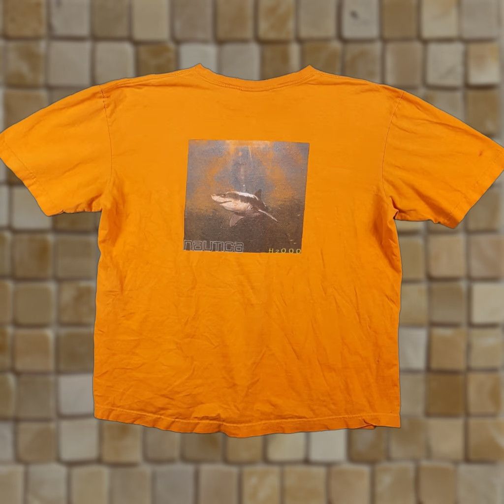 Nautica VINTAGE Nautica T-Shirt Men's Large Orange Y2K 2000 Shark Beach Grunge Retro Size US L / EU 52-54 / 3 - 1 Thumbnail
