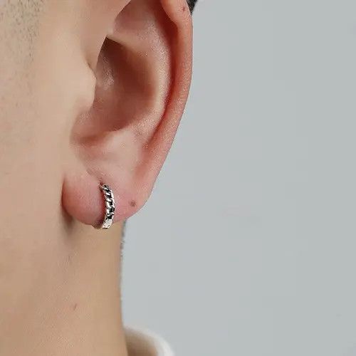 Vintage 100%925 Silver vintage piercing earrings Size ONE SIZE - 1 Thumbnail