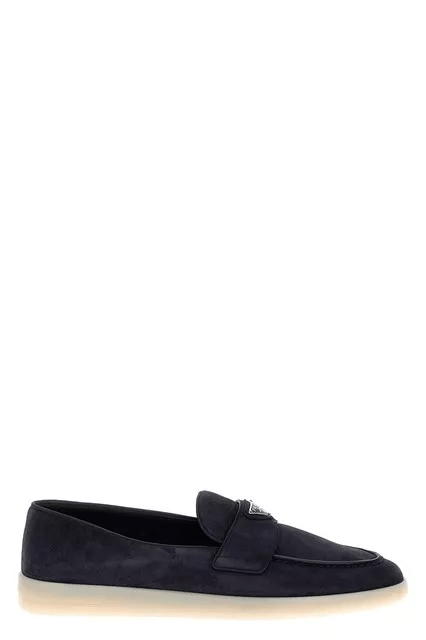 Prada PRADA Blue Suede Loafers New & Authentic Size US 10.5 / EU 43-44 - 1 Thumbnail