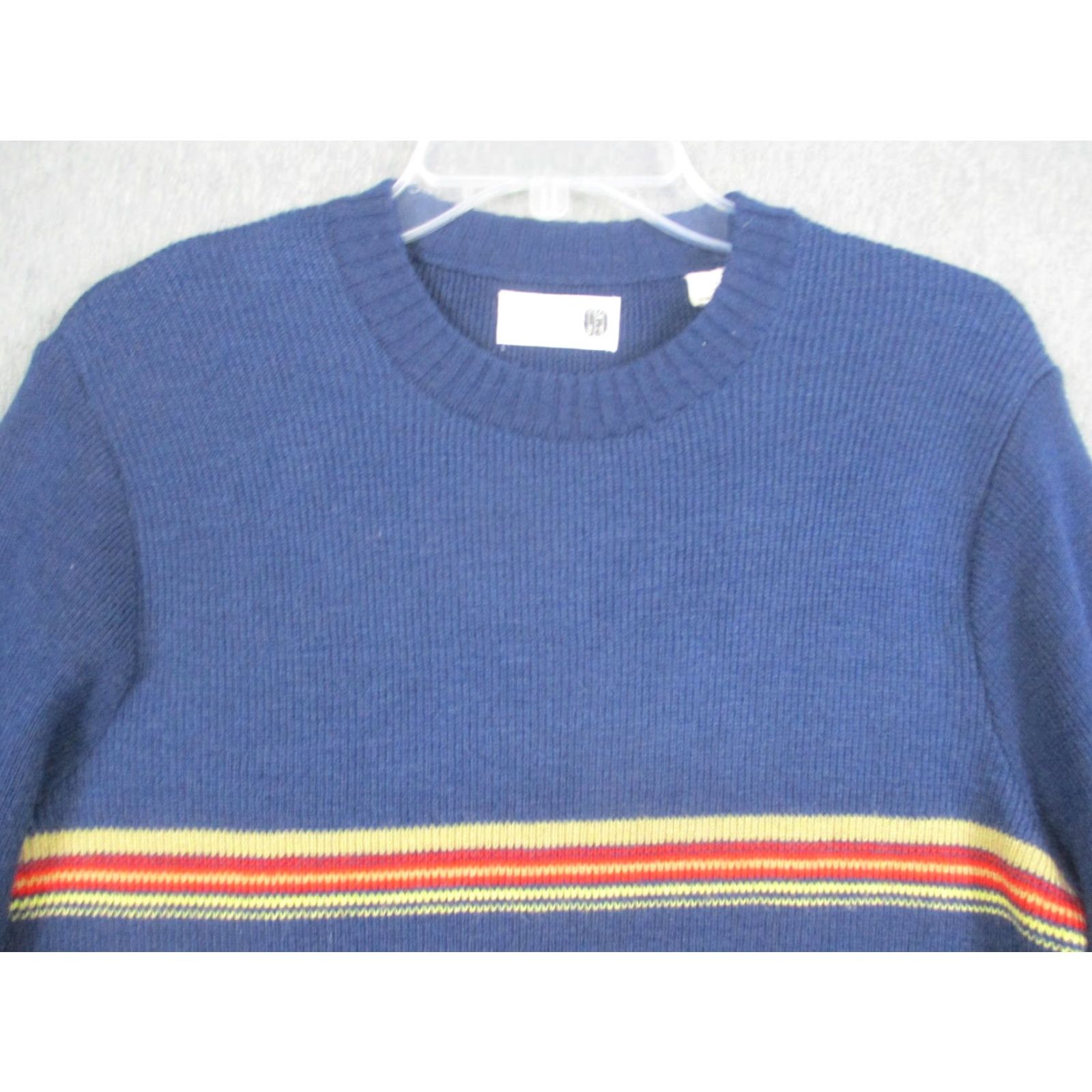 Vintage VINTAGE The Rogue Sweater Mens Large Blue Stripe Wool Acrylic Pullover Italy Size US L / EU 52-54 / 3 - 2 Thumbnail
