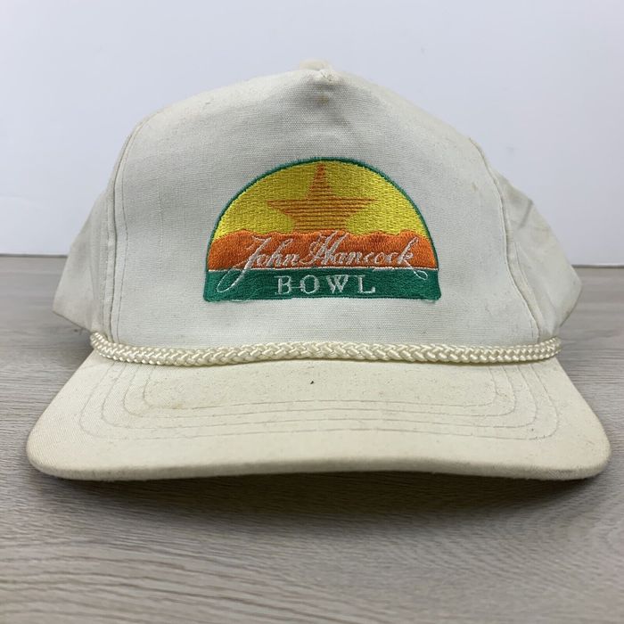 Unbrnd John Hancock Bowl Hat White Adjustable Hat Adult White Snapb