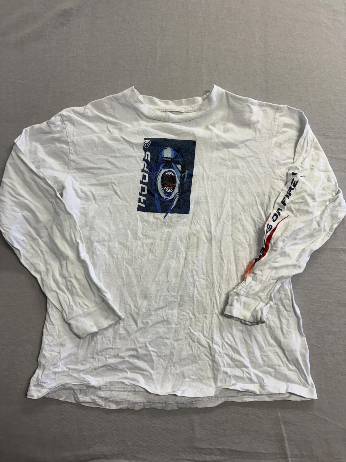 Designer Y2K Nike Basketball Long Sleeve Tee - Hoops on Fire - M Size US M / EU 48-50 / 2 - 2 Thumbnail
