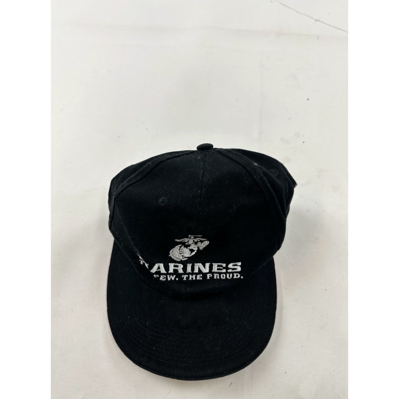 Vintage United States Marines Hat Black USMC Cap StrapBack Earned Never Given USA Made Size ONE SIZE - 3 Thumbnail