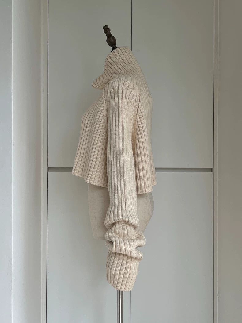 Y's Y's size 3 03ss Show Long Sleeve Cream Sweater Size M / US 6-8 / IT 42-44 - 4 Thumbnail