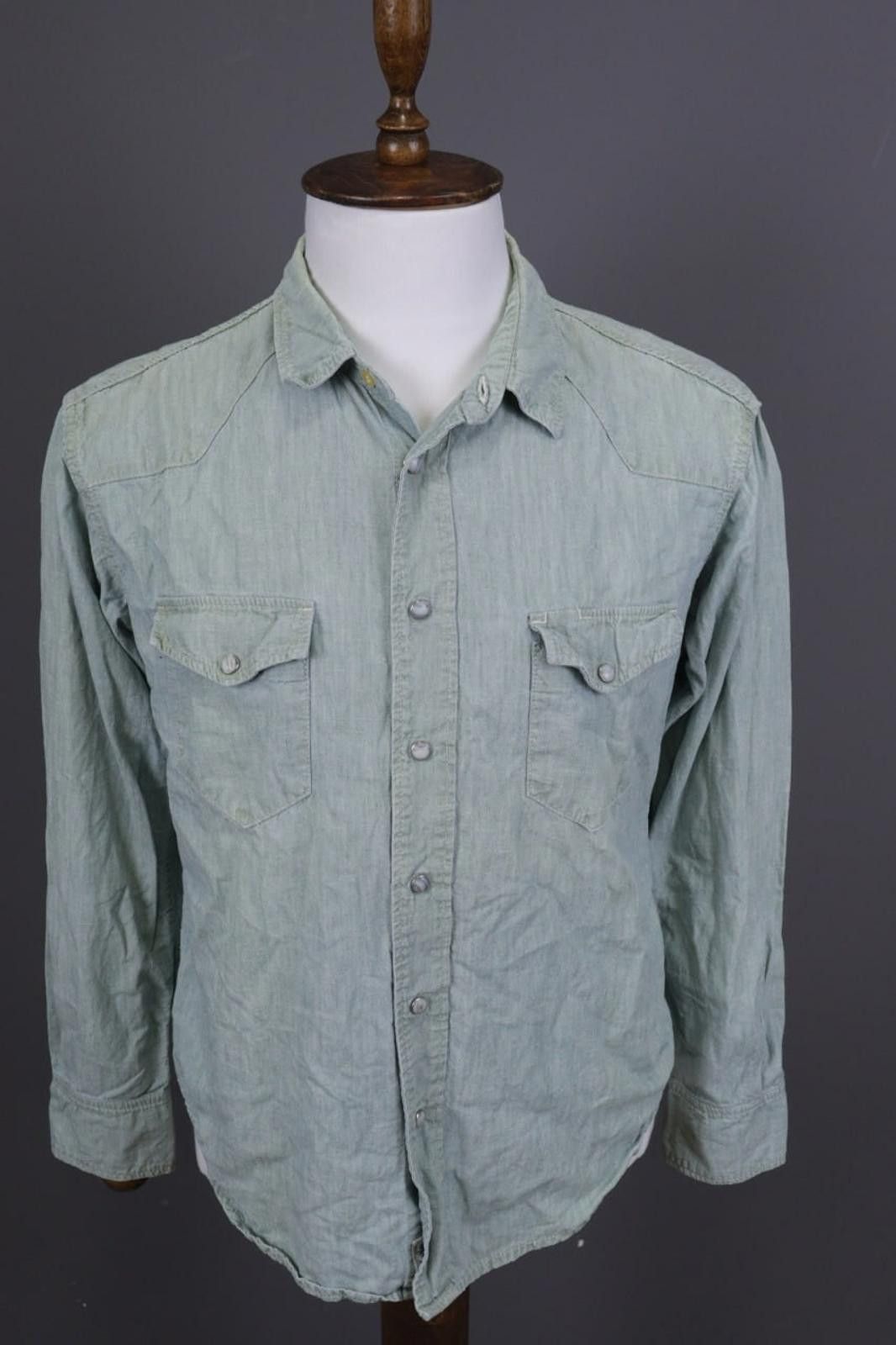 Edwin Edwin Japanese Denim Pockets Snap Overshirt Shirt Size M Size US M / EU 48-50 / 2 - 1 Thumbnail