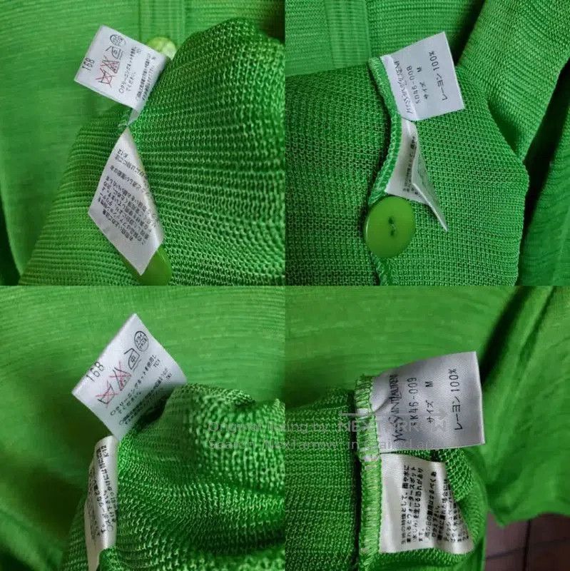 Yves Saint Laurent YSL Green Long Sleeve Knit Top for Women . Size M / US 6-8 / IT 42-44 - 9 Thumbnail