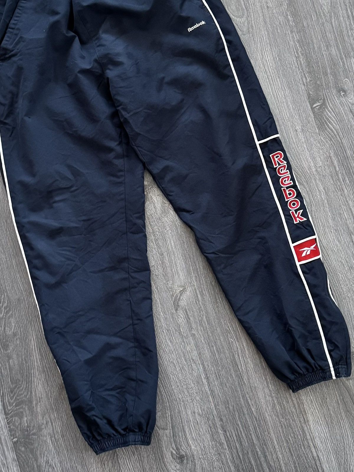 Reebok 90s Vintage Reebok NavyTrack Pants Size US 32 / EU 48 - 2 Thumbnail