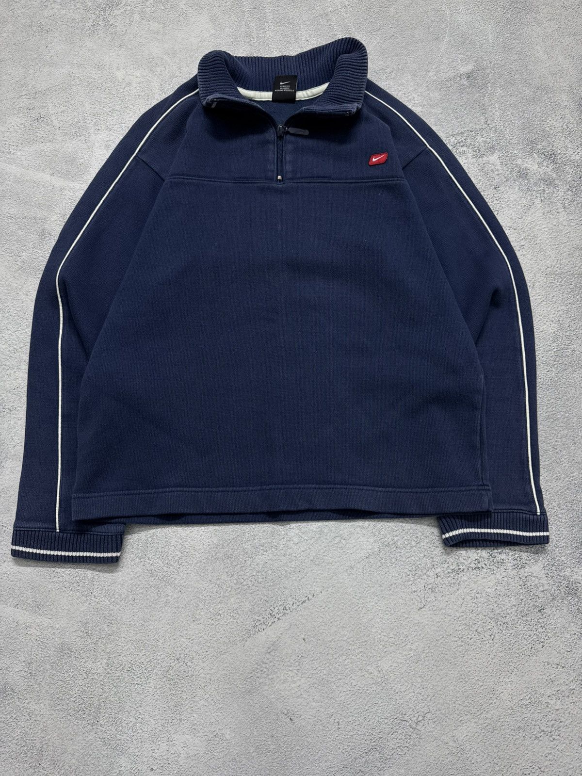 Nike Vintage Y2K Nike Mini Swoosh 1/3 Zip Hoodie 00’s Size US S / EU 44-46 / 1 - 7 Thumbnail