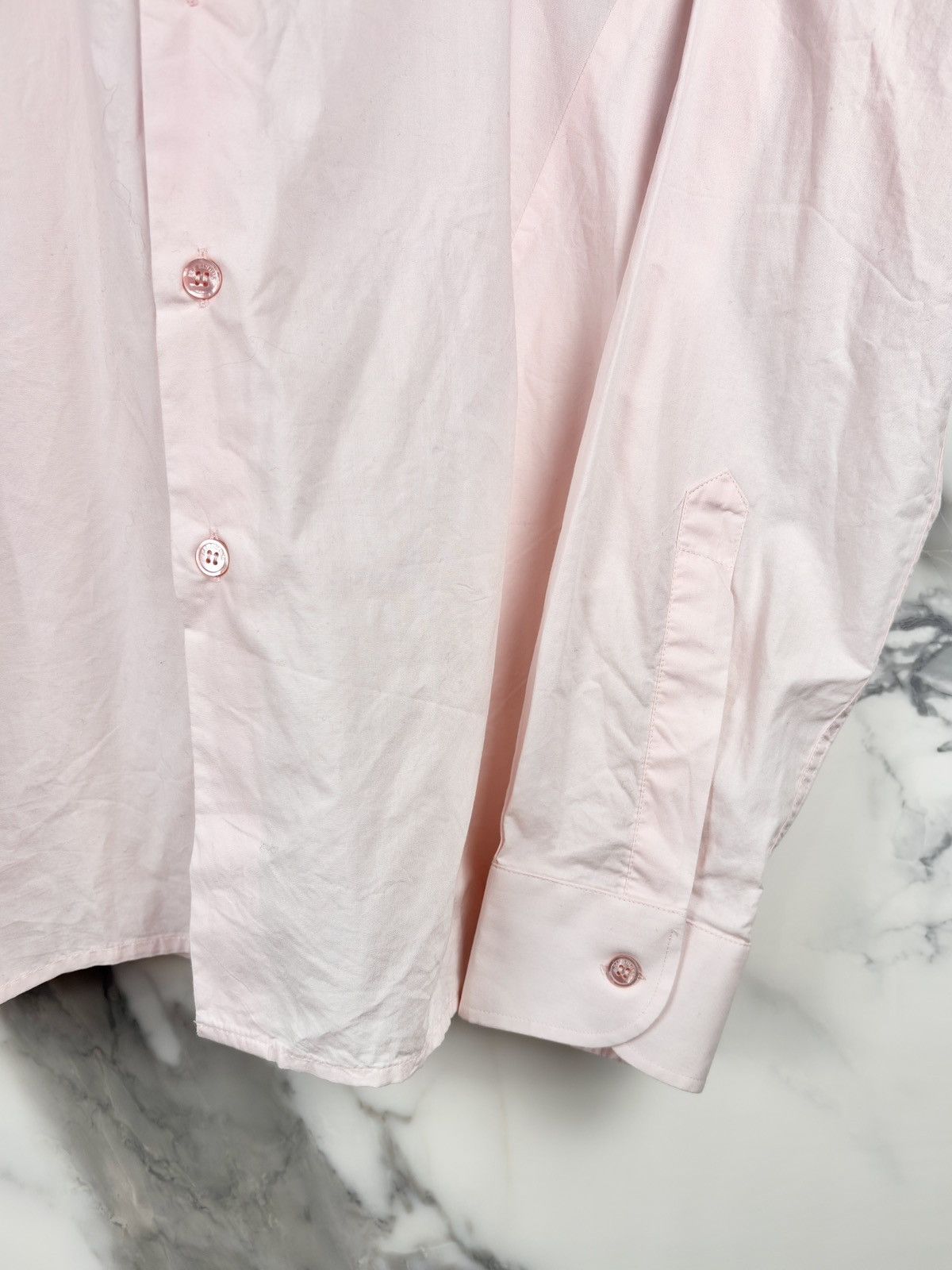 Raf Simons AW07 Raf Simons Double Collar Button Up Shirt Pink Size US S / EU 44-46 / 1 - 6 Thumbnail