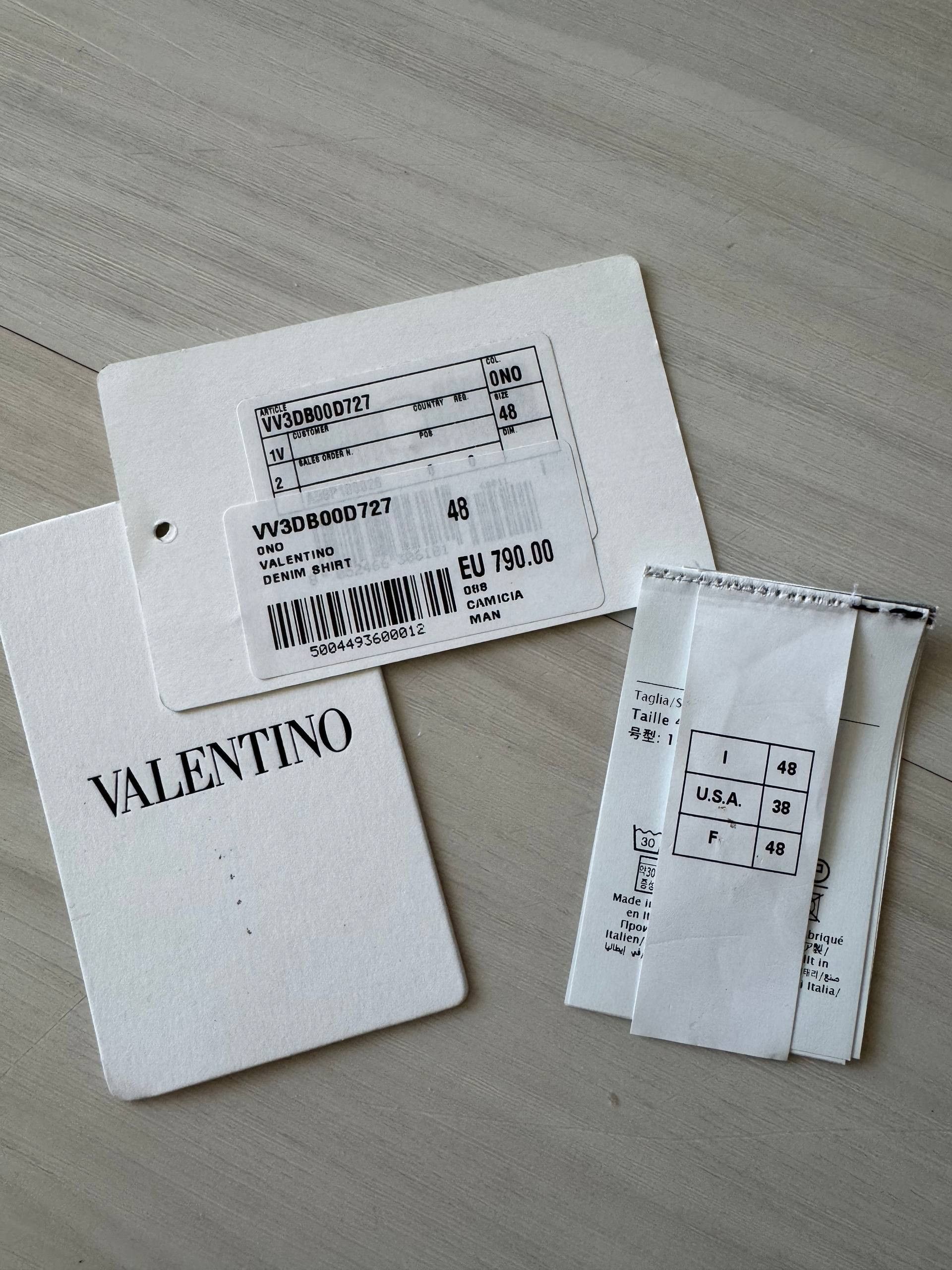Valentino Valentino Garavani Denim Shirt VLTN Size US M / EU 48-50 / 2 - 9 Thumbnail