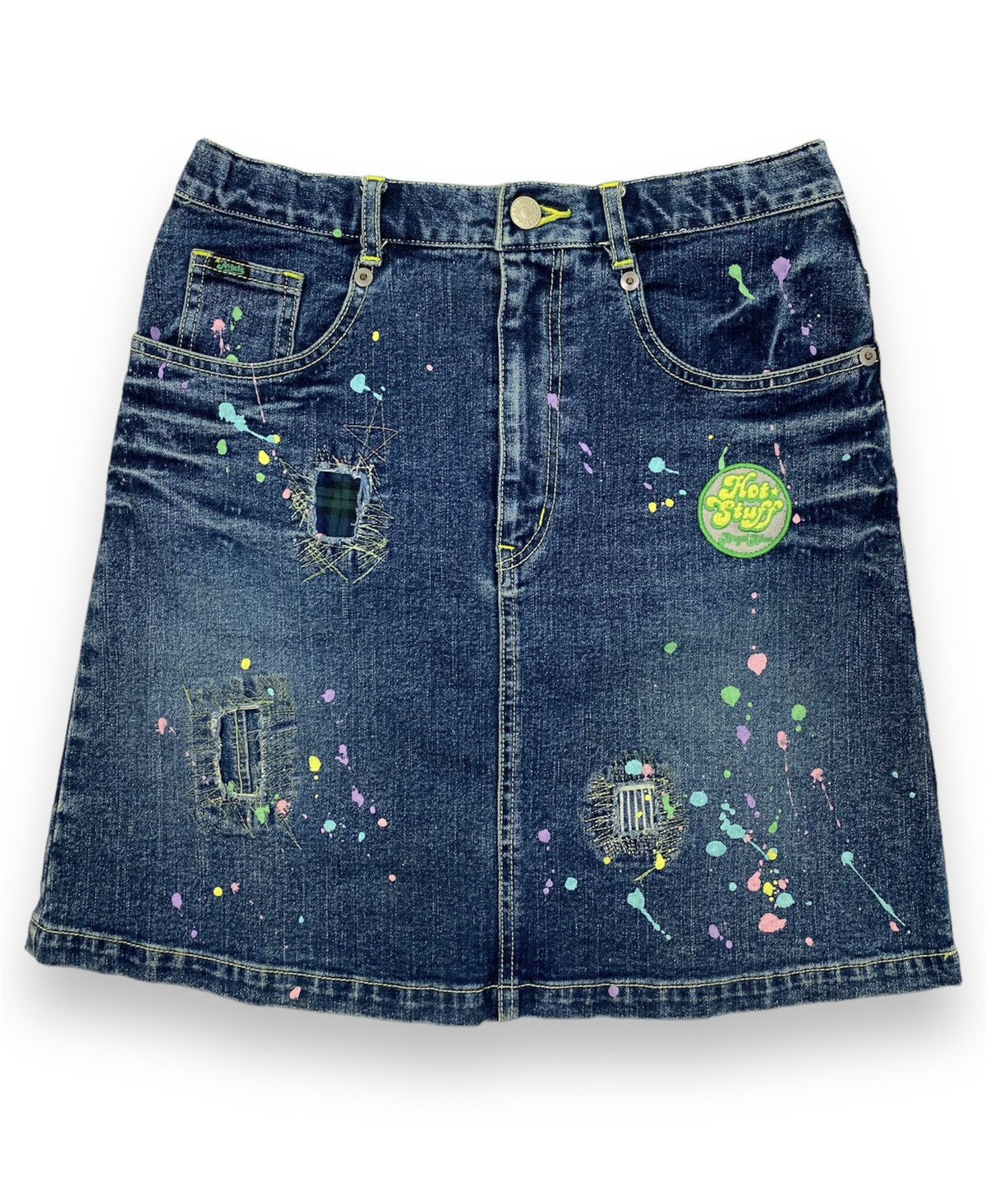 Angel Blue Angel Blue Distressed Denim Skirt Size 27" / US 4 / IT 40 - 1 Thumbnail