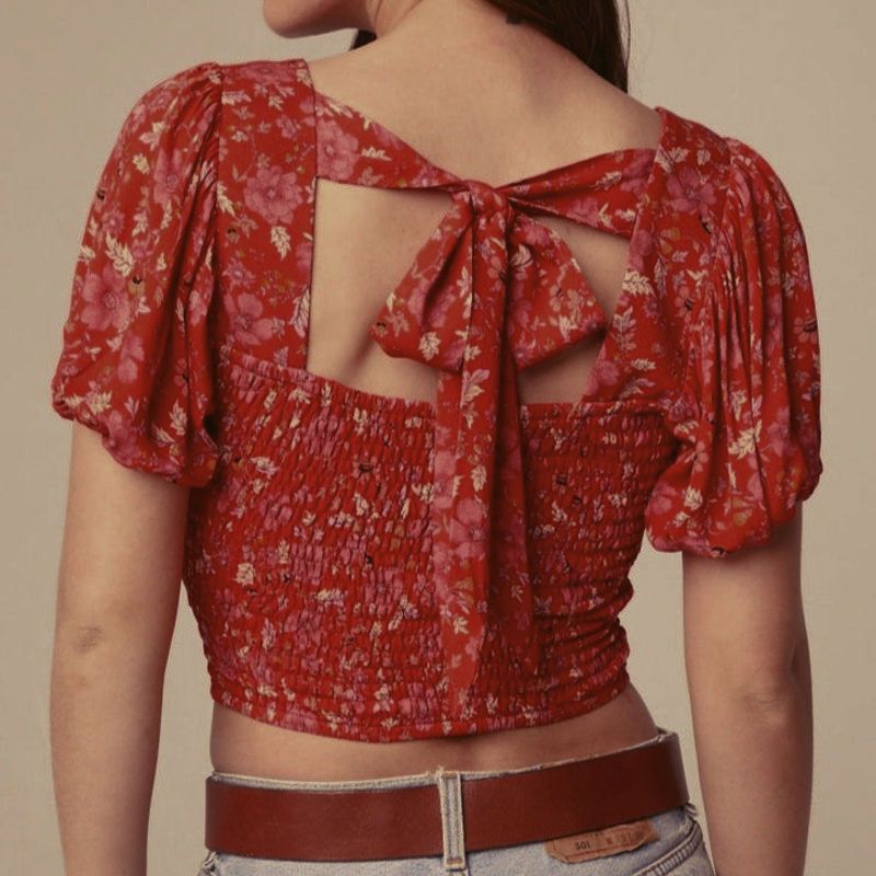Other NWT Band of the Free Joelle Floral Smocked Crop Top Sz. S Size S / US 4 / IT 40 - 6 Thumbnail
