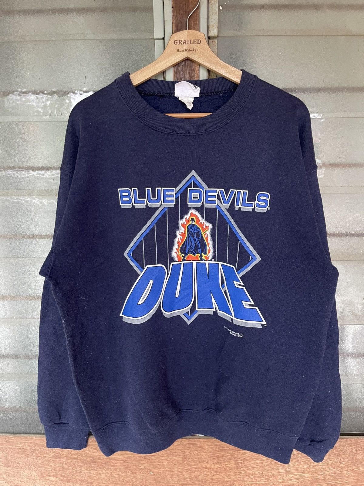 NCAA Vintage 90's Blue Devils Duke University NCAA Crewneck Size US L / EU 52-54 / 3 - 1 Thumbnail