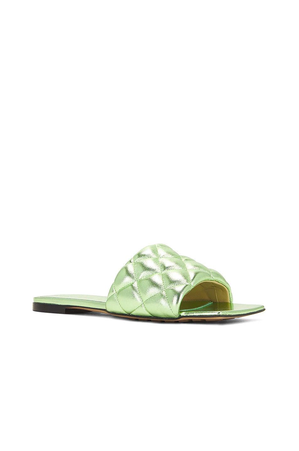 Bottega Veneta o1s1rm1025 Padded Flat Sandals in Green Size US 7 / IT 37 - 4 Thumbnail