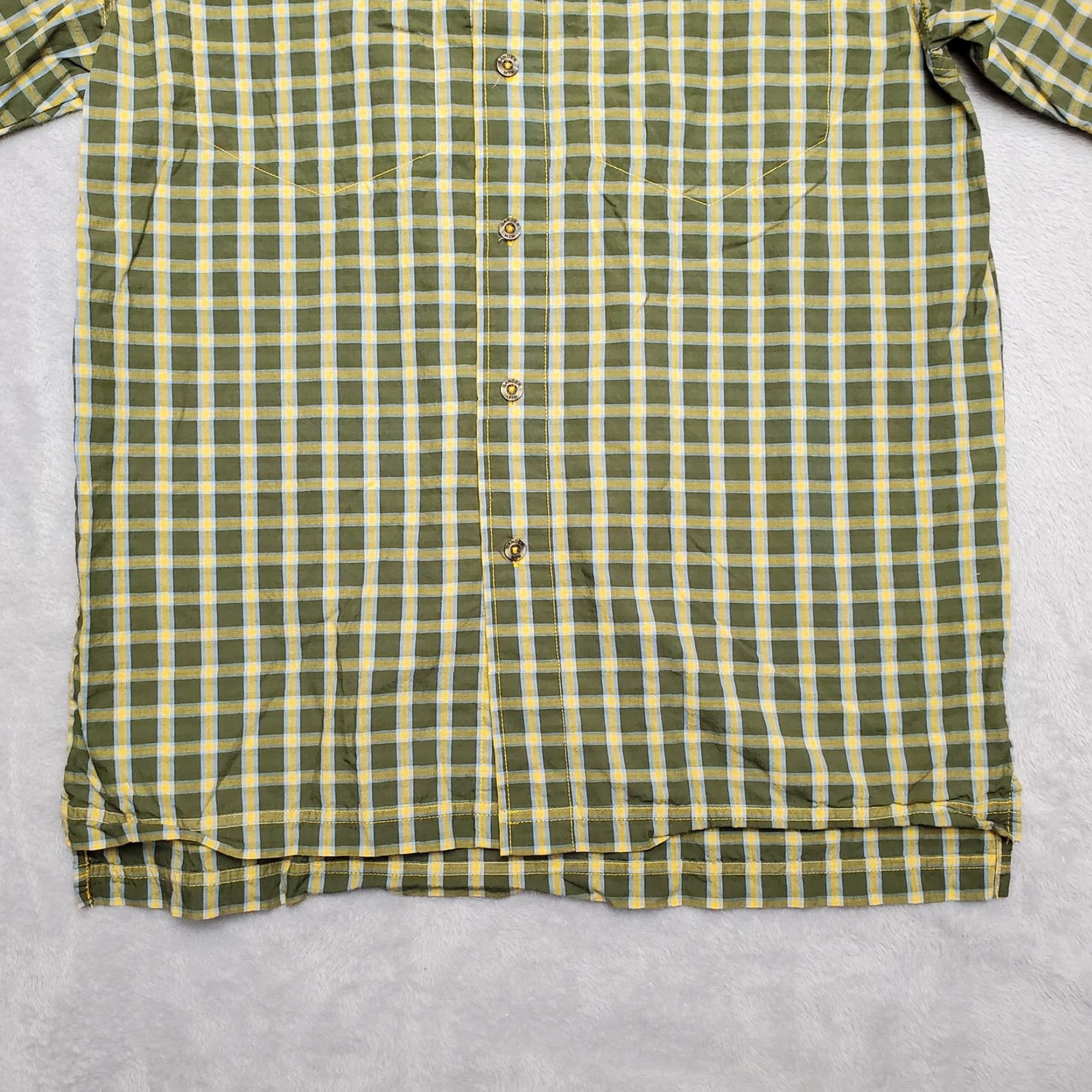 Olive VINTAGE Gander Mountain Shirt Mens M Olive Plaid Short Sleeve Outdoor Travel Casual Size US M / EU 48-50 / 2 - 3 Thumbnail