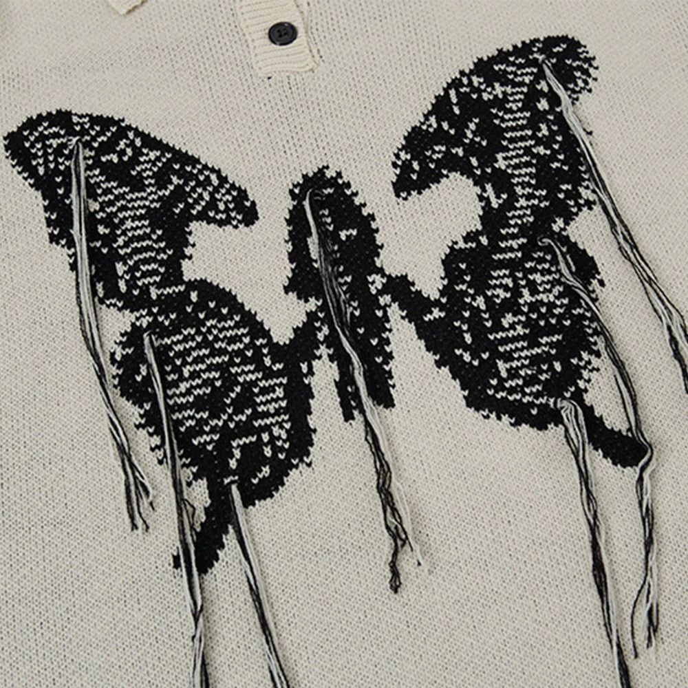 Vintage Loose casual men's high street butterfly lapel sweater Size US M / EU 48-50 / 2 - 4 Thumbnail